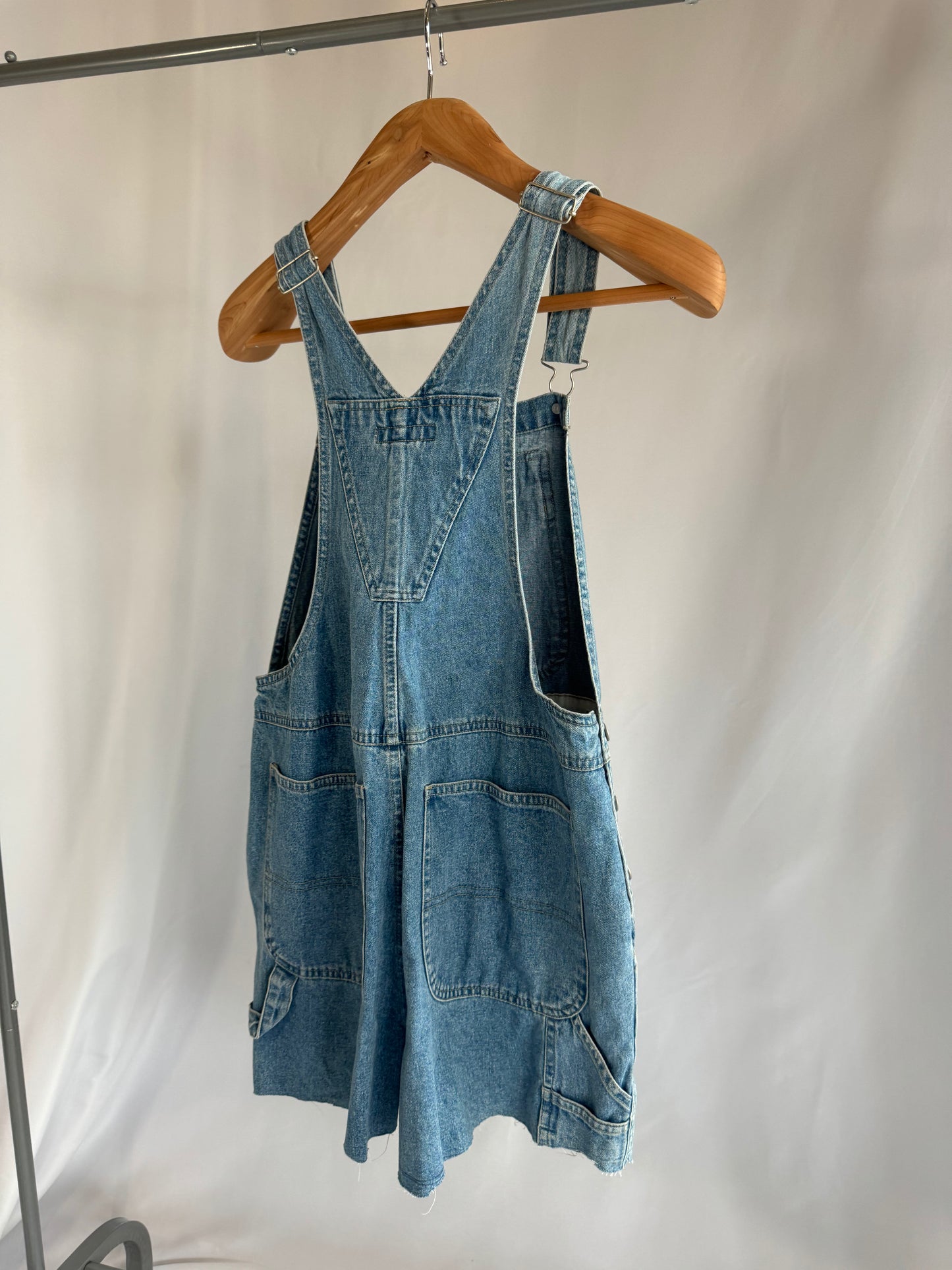 Hand-embroidered Flower Overalls