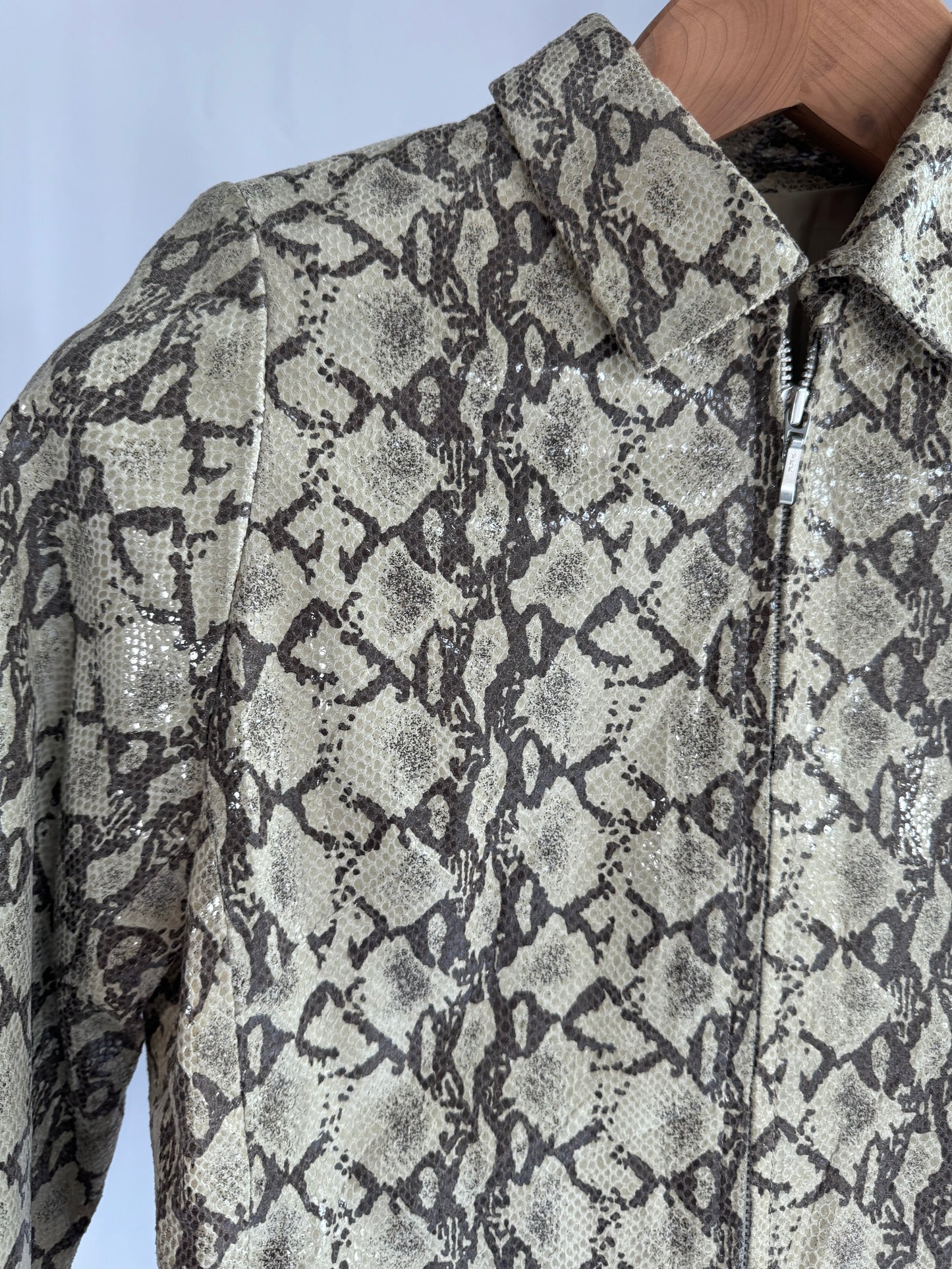 Faux Snakeskin Jacket