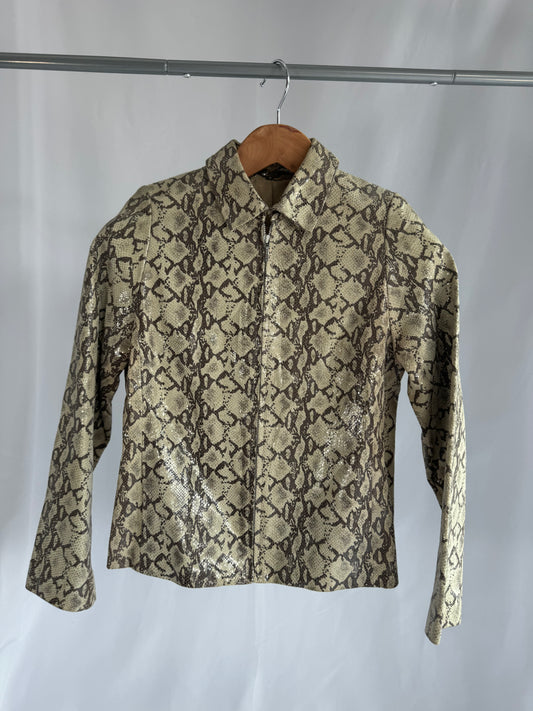 Faux Snakeskin Jacket