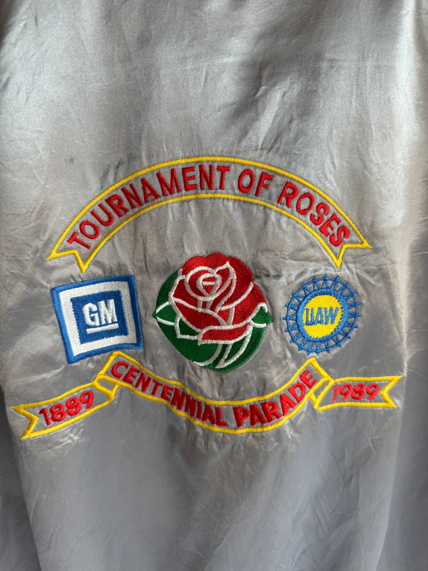 Silver Silk Bomber Jacket
